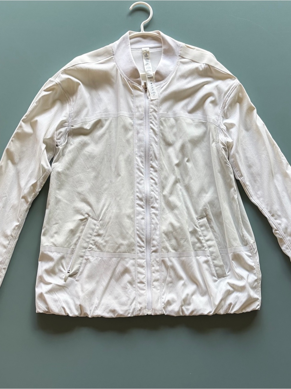 Lululemon Off-The-Court Jacket In White / Nimbus Full Zip Women’s Small